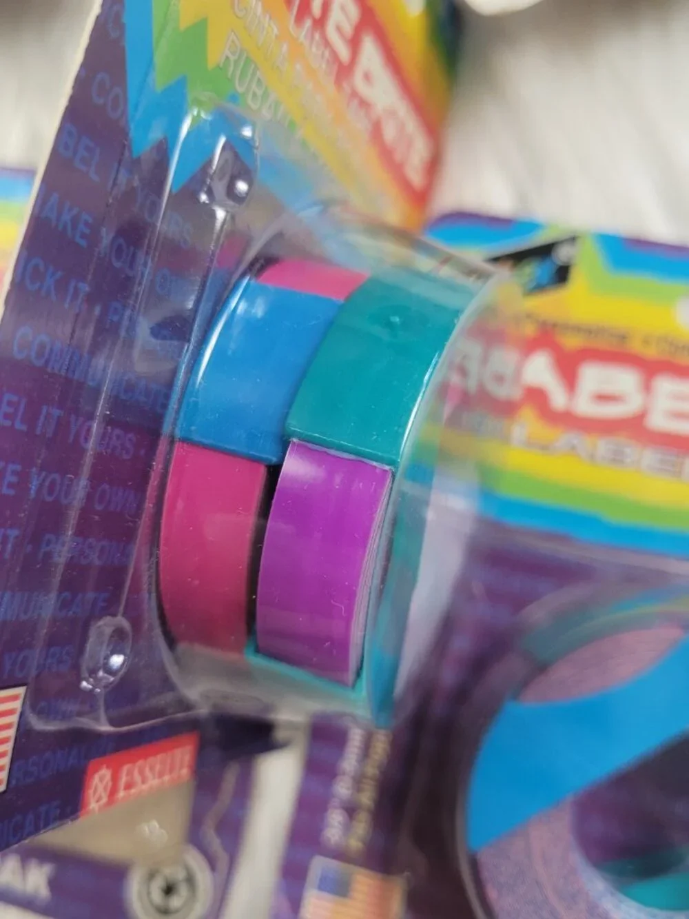 Vintage Rotex Label Maker & Dymo Write Brite & Labelizer Pink Purple Tape Sealed